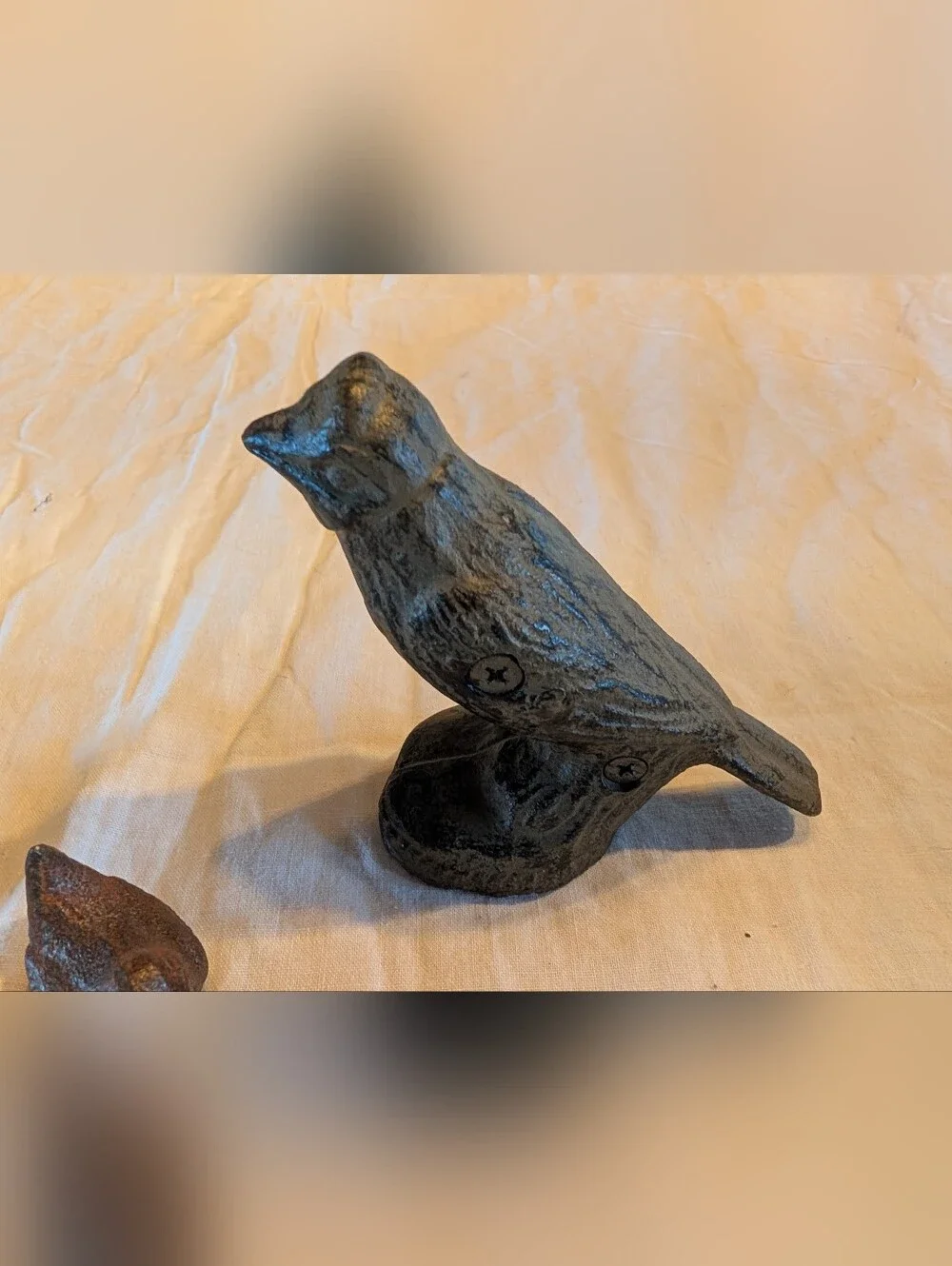 2/40$ Vintage Cast Iron Bird Figurine Trio in Black and Brown - Picture 4 of 12
